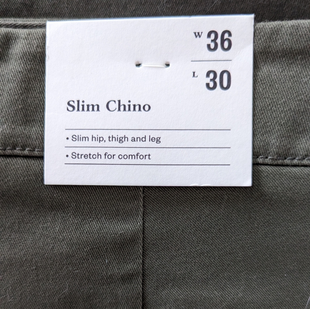 🥳3 for $20🥳 Goodfellow & Co Men's Classic Slim Green Chinos - Picture 6 of 6